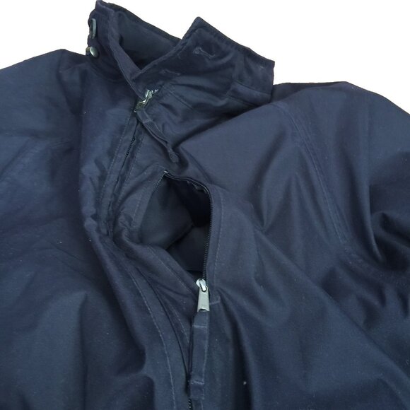 LANDS END RAIN JACKET MENS L 42-44 ZIP HOOD POLYESTER COTTON LINING WINDBREAKER - Picture 4 of 13